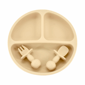 Off-White Silicone Sunction Plate Set