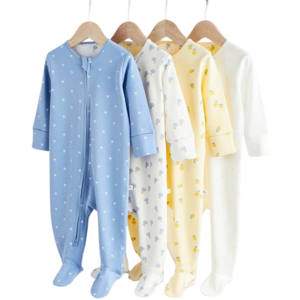 Essential 4pk Infant Sleepsuits
