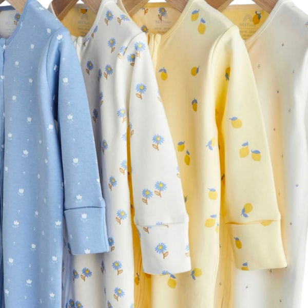 Essential 4pk Infant Sleepsuits