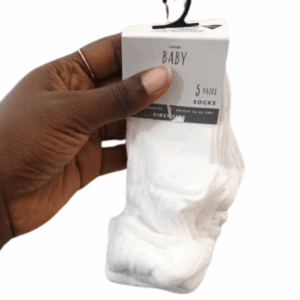 All-White Unisex Baby Socks
